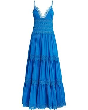 Charo Ruiz Cotton-Blend Cindy Maxi Dress - Blue