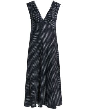 Doen Silk-Blend Tahlia Midi Dress - Blue