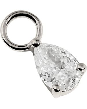 Astrid & Miyu And Diamond April Birthstone Earring Charm - Metallic