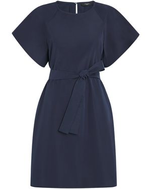 Weekend by Maxmara Taffeta Belted Mini Dress - Blue