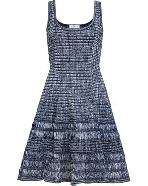 Alaïa Raffia Crochet Mini Dress - Blue