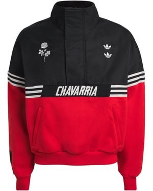 Willy Chavarria X Adidas Half-Zip Gomez Sweatshirt - Red