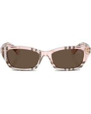 Burberry Acetate Be4488 Rectangle Sunglasses - Brown