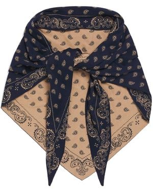 Guest In Residence Cotton-Silk The Wild Rag Scarf - Blue