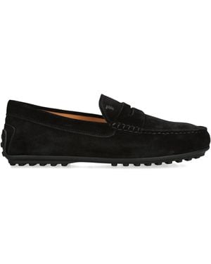 Tod's Suede City Gommino Loafers - Black