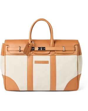 Brunello Cucinelli Leather Country Holdall - Brown