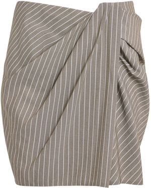 Camilla & Marc Stripe Illias Mini Skirt - Gray