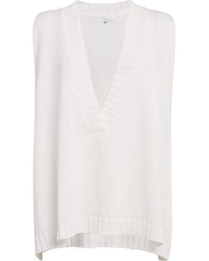 Eskandar Cotton-Linen Jumper Vest - White
