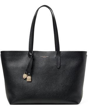 Aspinal of London Leather East West Tote Bag - Black