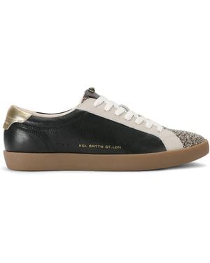 Kurt Geiger Leather Embellished Strand Trainer - Black