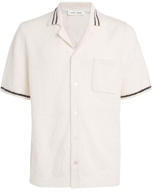 Samsøe & Samsøe Bouclé Sapedro Short-Sleeve Shirt - White
