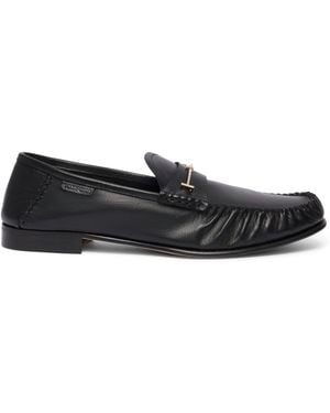Tom Ford Goatskin T Penny Loafers - Black