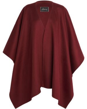 Brioni Cashmere Double-Faced Cape - Red