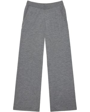 Anine Bing Wool-Cashmere Knitted Adley Trousers - Grey