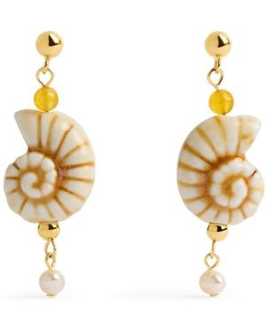 Anni Lu Plated Seaside Earrings - Metallic
