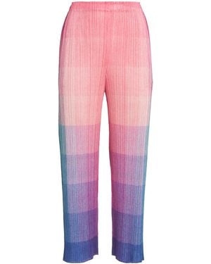 Pleats Please Issey Miyake Pleated Photon Straight Pants - Pink