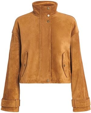 Veronica Beard Suede Bateman Jacket - Brown