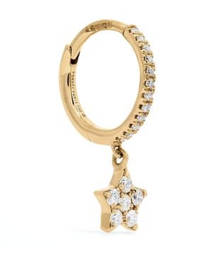 PERSÉE And Diamond Star Single Hoop Earring - Metallic