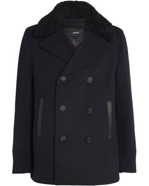 Mackage Wool Cole Pea Coat - Blue