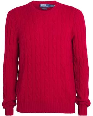 Polo Ralph Lauren Cashmere Cable-Knit Jumper - Red