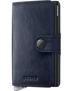 Secrid Basco Leather Miniwallet - Blue