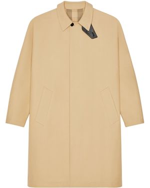Givenchy Leather-Trim Car Coat - Natural