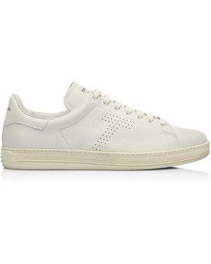 Tom Ford Leather Warwick Trainers - White