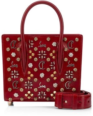 Christian Louboutin Paloma Mini Leather Top-Handle Bag - Red