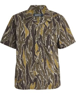 BBCICECREAM Camouflage Print Shirt - Green