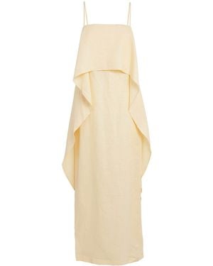 STAUD Linen Valencia Maxi Dress - Natural