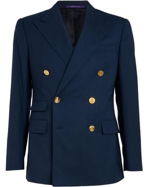 Ralph Lauren Double-Breasted Suit Jacket - Blue