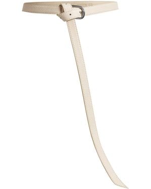 Eleventy Leather Belt - White