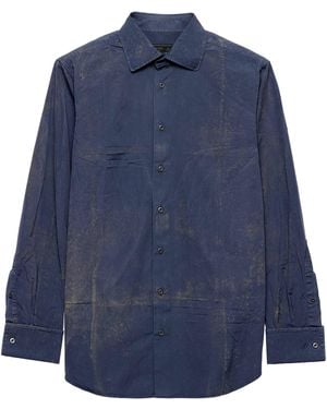 Prada Cotton Vintage-Look Shirt - Blue