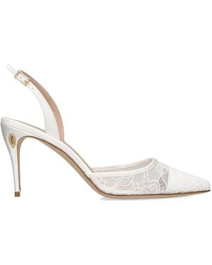 Jennifer Chamandi Vittorio Slingback Pumps 85 - White