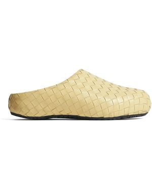 Bottega Veneta Lambskin Slippers - Natural