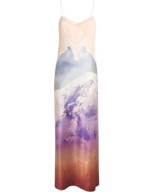 Gabriela Hearst X Paul Smith Silk Printed Adolphine Maxi Dress - Purple