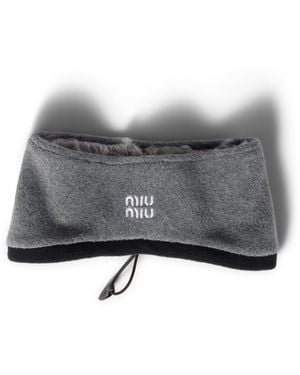 Miu Miu Fleece Logo Headband - Grey