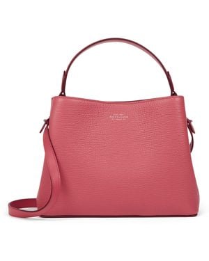 Smythson Leather Day Cross-Body Bag - Pink