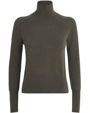 JOSEPH Cashmere Oxna High-Neck Jumper - Green