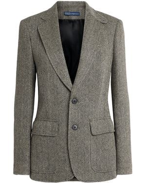 Polo Ralph Lauren Linen-Silk-Wool Heritage Blazer - Grey