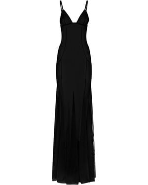 Dolce & Gabbana Long Tulle Slip Dress - Black