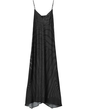 AllSaints Leona V-Neck Maxi Slip Dress - Black