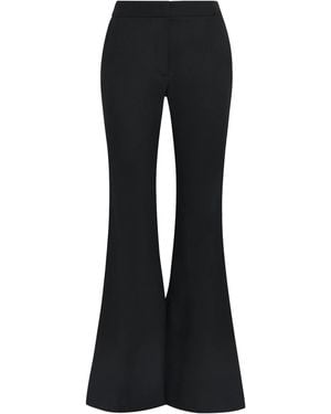 Laura Pitharas Wool Flared Suit Trousers - Black