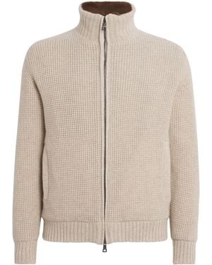 FIORONI CASHMERE Cashmere-Mink Bomber Jacket - Natural
