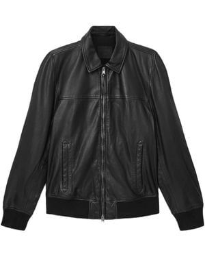 AllSaints Rashford Leather Jacket - Black