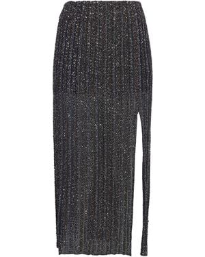 Missoni Metallic Pleated Midi Skirt - Gray
