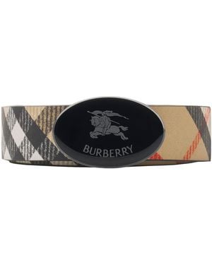 Burberry Reversible Oval Ekd Stamp Belt​ - Black