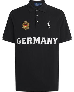 Polo Ralph Lauren Cotton Germany Polo Shirt - Black