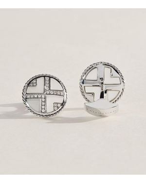 Tateossian Diamond And Rock Crystal Cufflinks - Metallic
