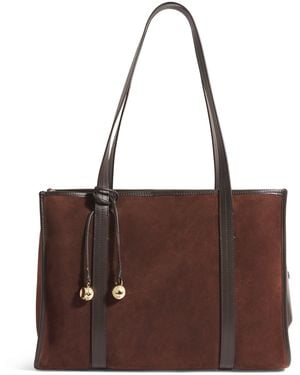 Sandro Suede Tote Bag - Brown